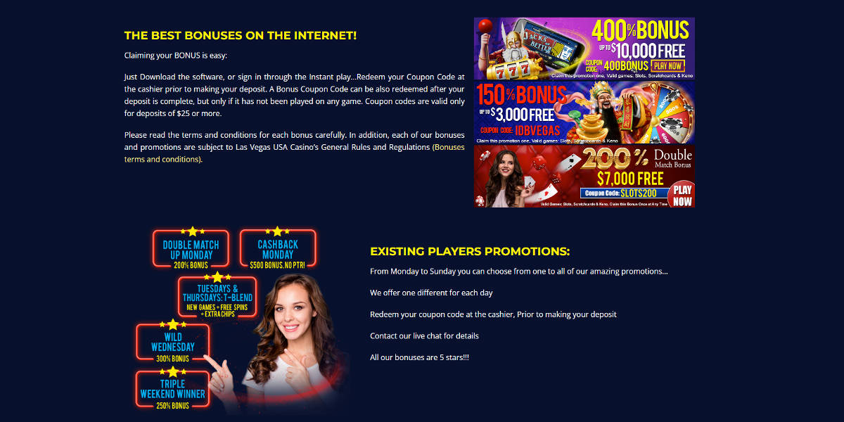 Las Vegas USA Casino Screenshots - Promotions