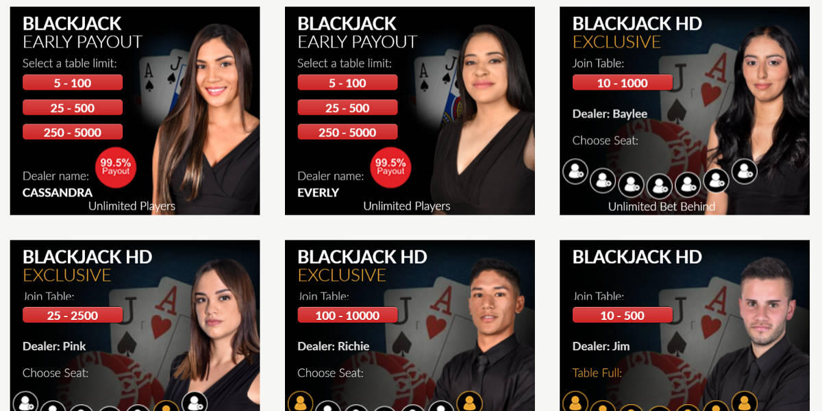 BetOnline Screenshot: Live Casino