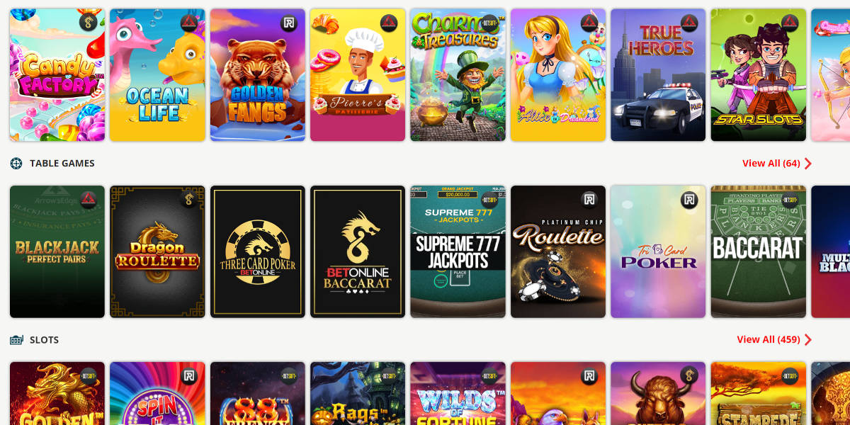 BetOnline Screenshot: Lobby