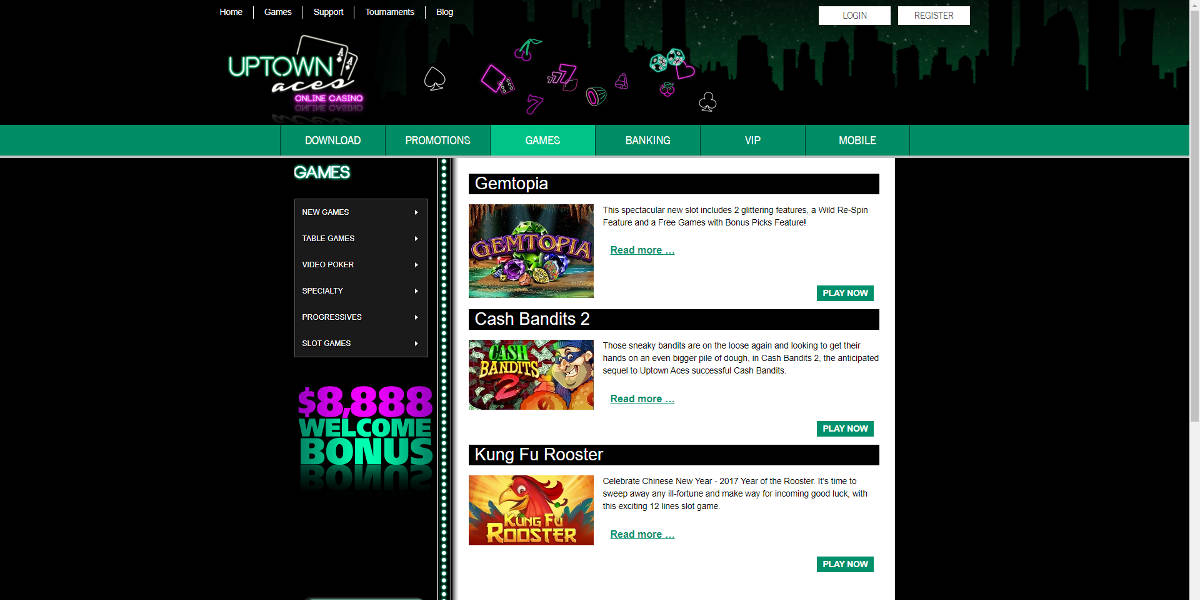 Uptown Aces Screenshots - Games