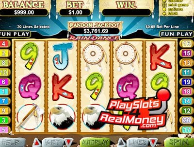 Rain Dance Video Slot Game Reviews At USA Online Casinos