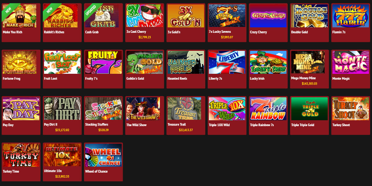 Red Stag Casino Screenshots - 3 Reel Slots