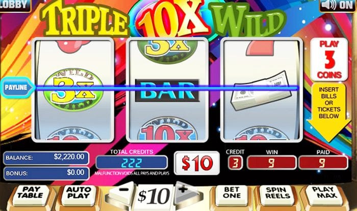 Triple 10X Wild Slot