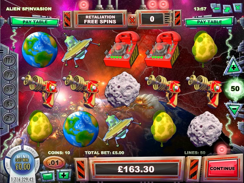Alien Spinvasion Slot
