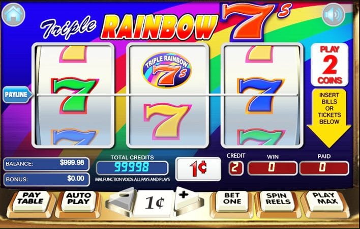 Triple Rainbow 7's Slot
