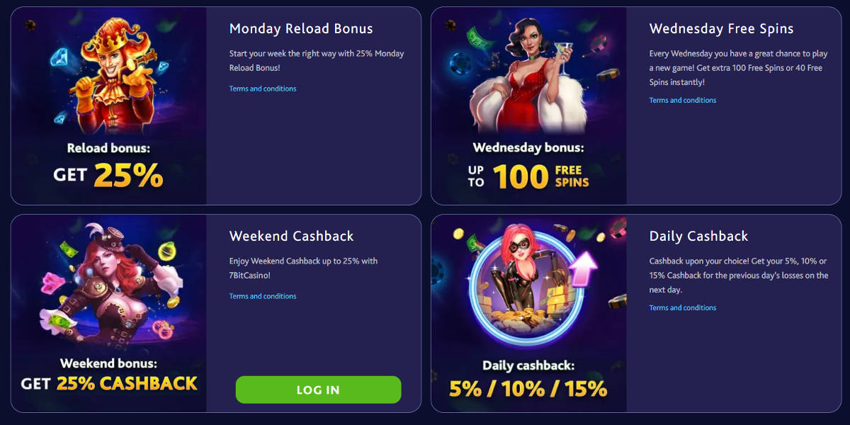 7Bit Casino - Reload Cashback
