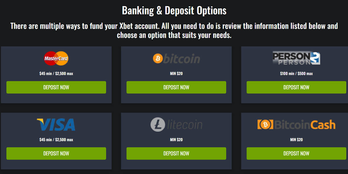 XBet Screenshots: Banking