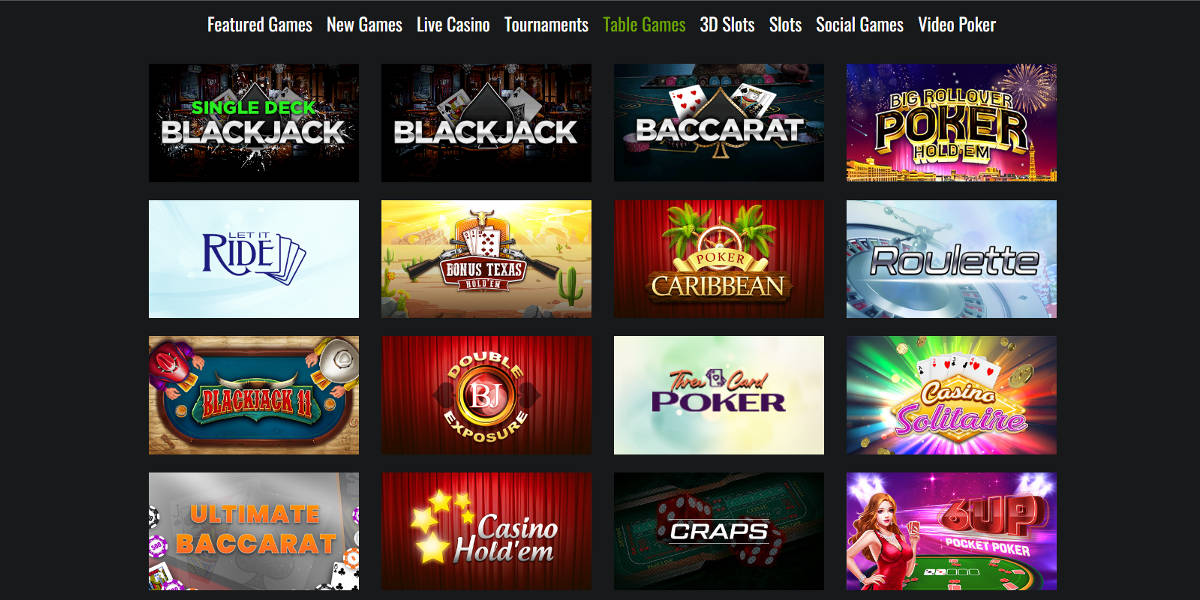 XBet Screenshots: Table Games
