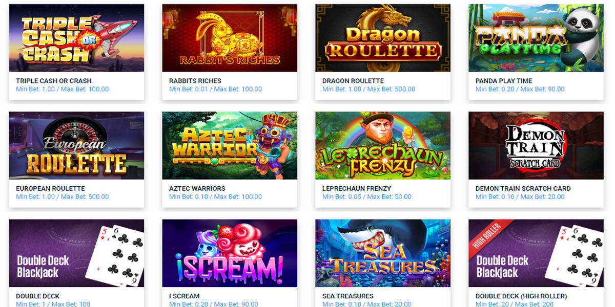 BetUS Casino Games Screenshot