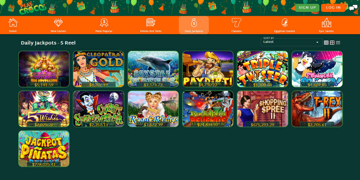 PlayCroco Jackpot Pokies