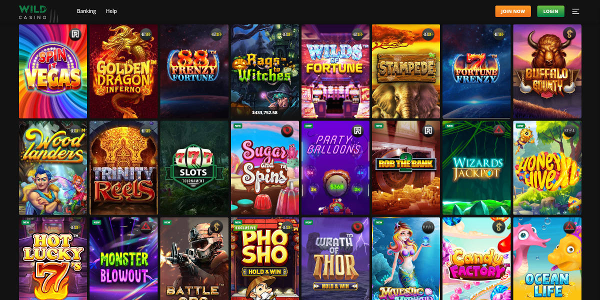 Wild Casino Screenshots - Slots