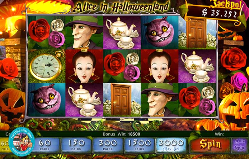 Alice in Halloweenland Slots Reviews Slotland WinADay