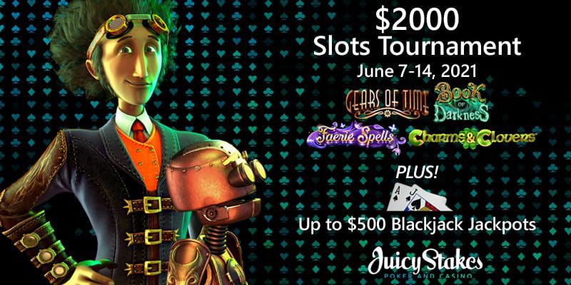 Juicy Stakes Casino's Weekly Slots Tournament and Blackjack Bonuses