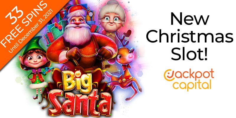 Jackpot Capital Casino Gets Ready With Free Casino Credits For Big Santa From Realtime Gaming