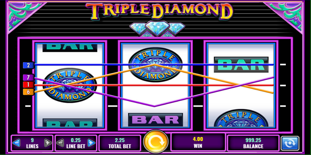 Triple Diamond Slot Screenshot - Win