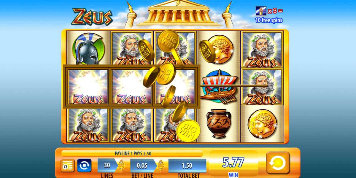Zeus Slot Game Screenshots - Big Win