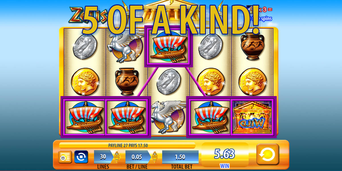 Zeus Slot Game Screenshots - Five Of A Kind