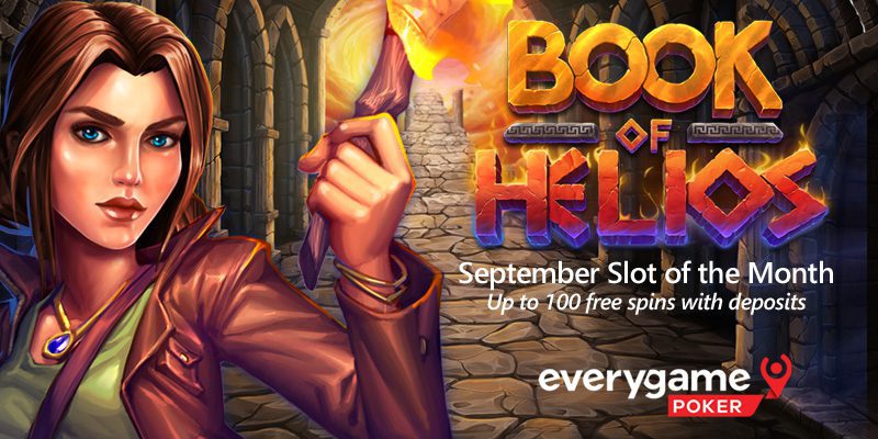 Everygame Poker Offers 100 Free Spins On The Book of Helios For September 2022