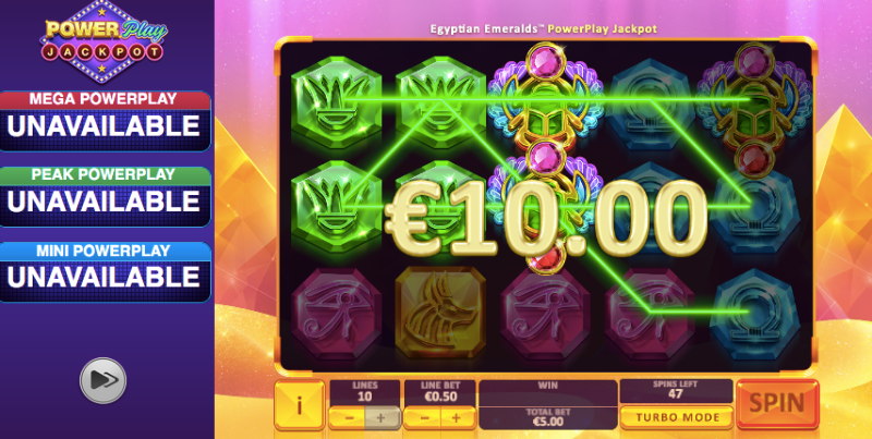 Egyptian Emeralds PowerPlay Jackpot