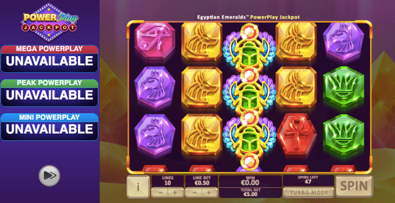 Egyptian Emeralds PowerPlay Jackpot