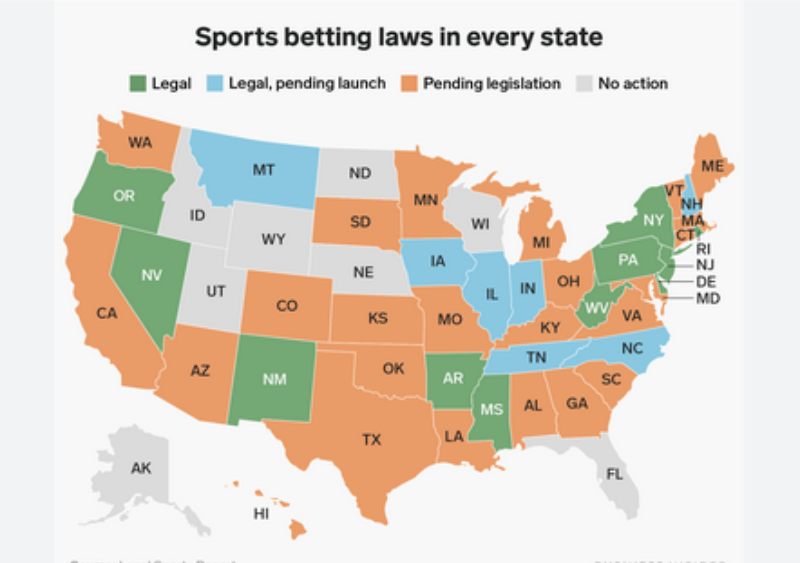 us state by state legalized gambling