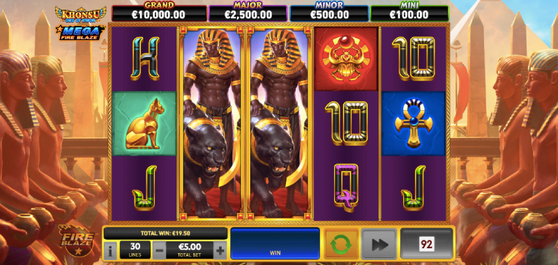 Khonsu God of Moon Mega Fire Blaze Slot Machine