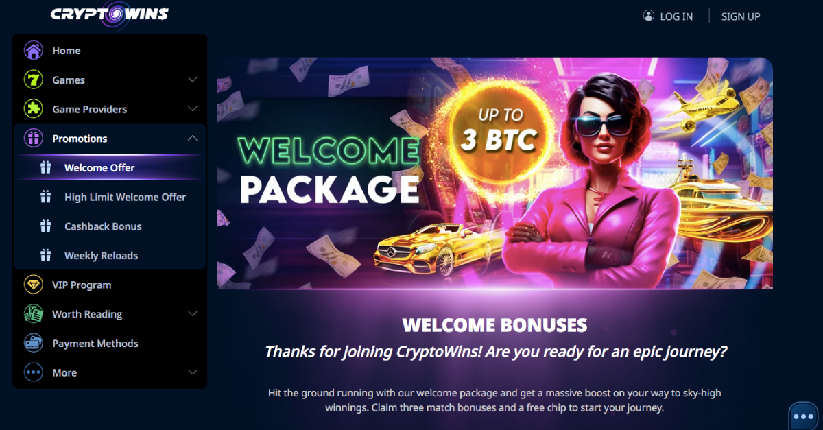 CryptoWins Casino Review & No Deposit Bonus Codes