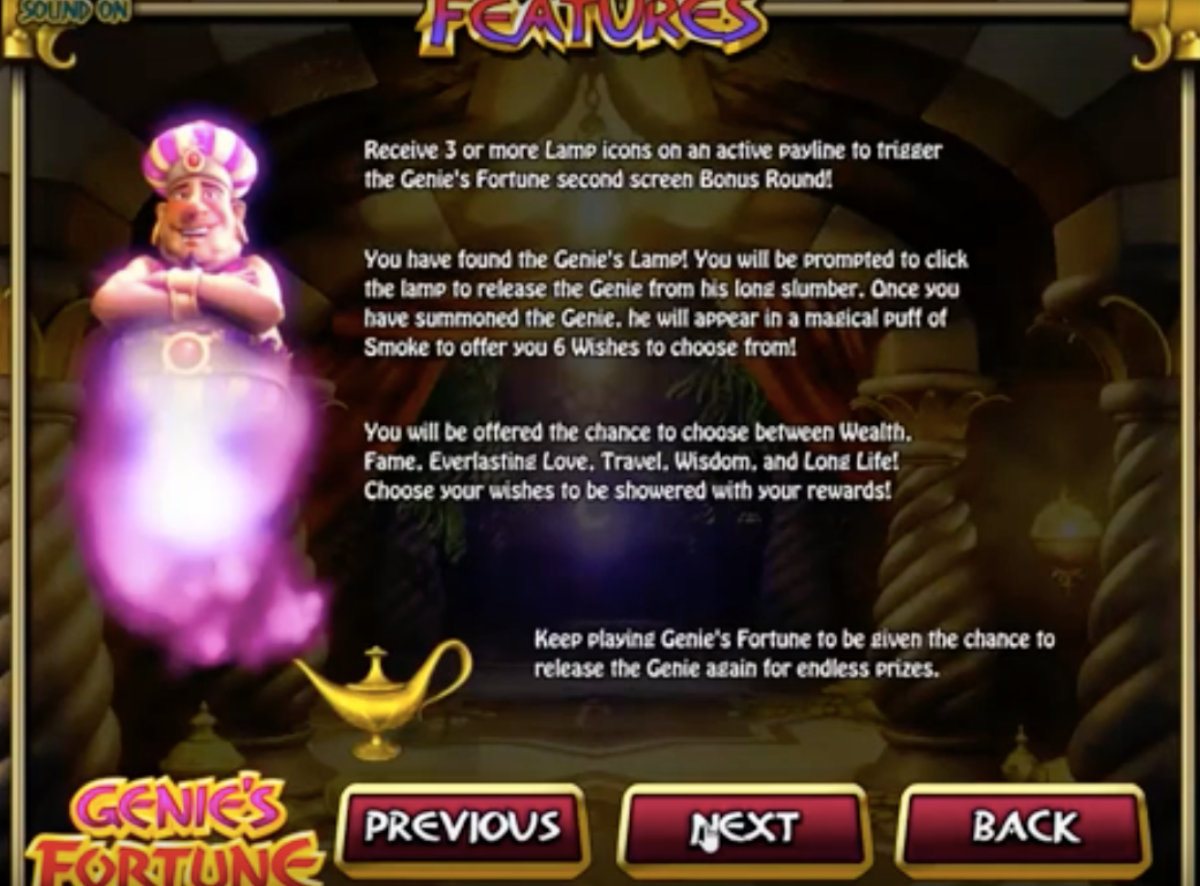 Genie's Fortune Slot Reviews
