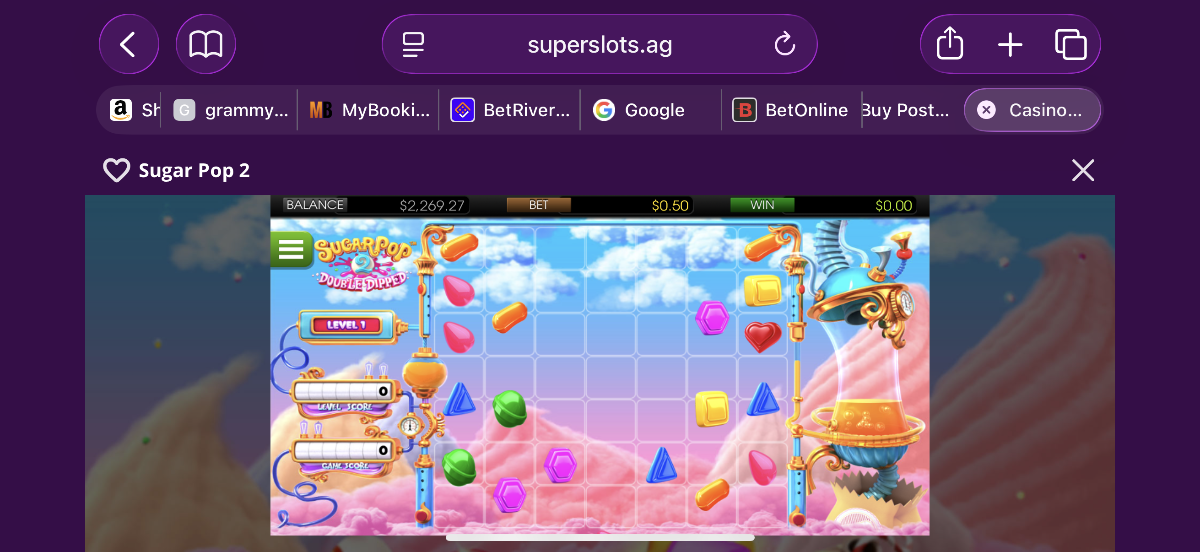 Hardware test of Sugar Pop 2 mobile responsiveness on iPhone 17 Pro Max